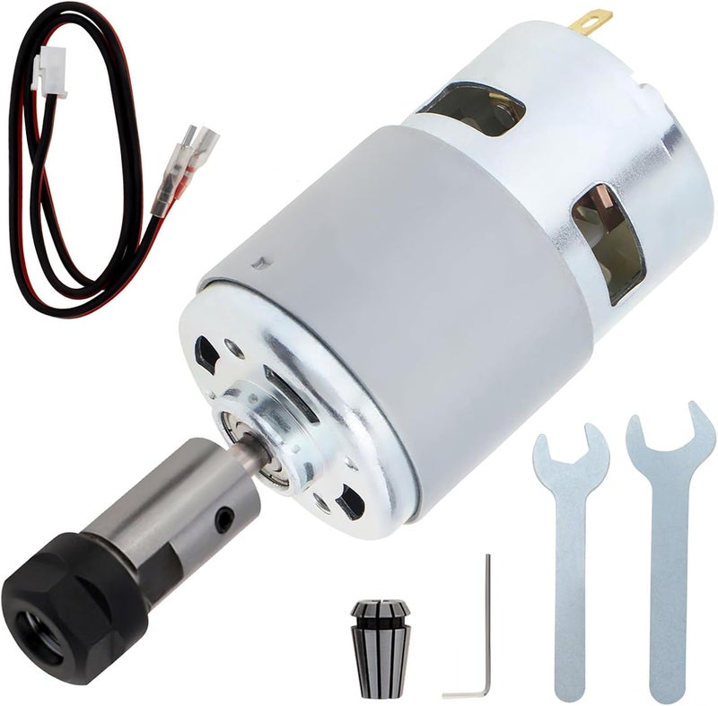 ChgImposs 775 Spindle Motor Kit Electrical DC Motor for CNC Router Machine with 5mm ER11 Collet Set, CNC Spindle Motor - Image 1